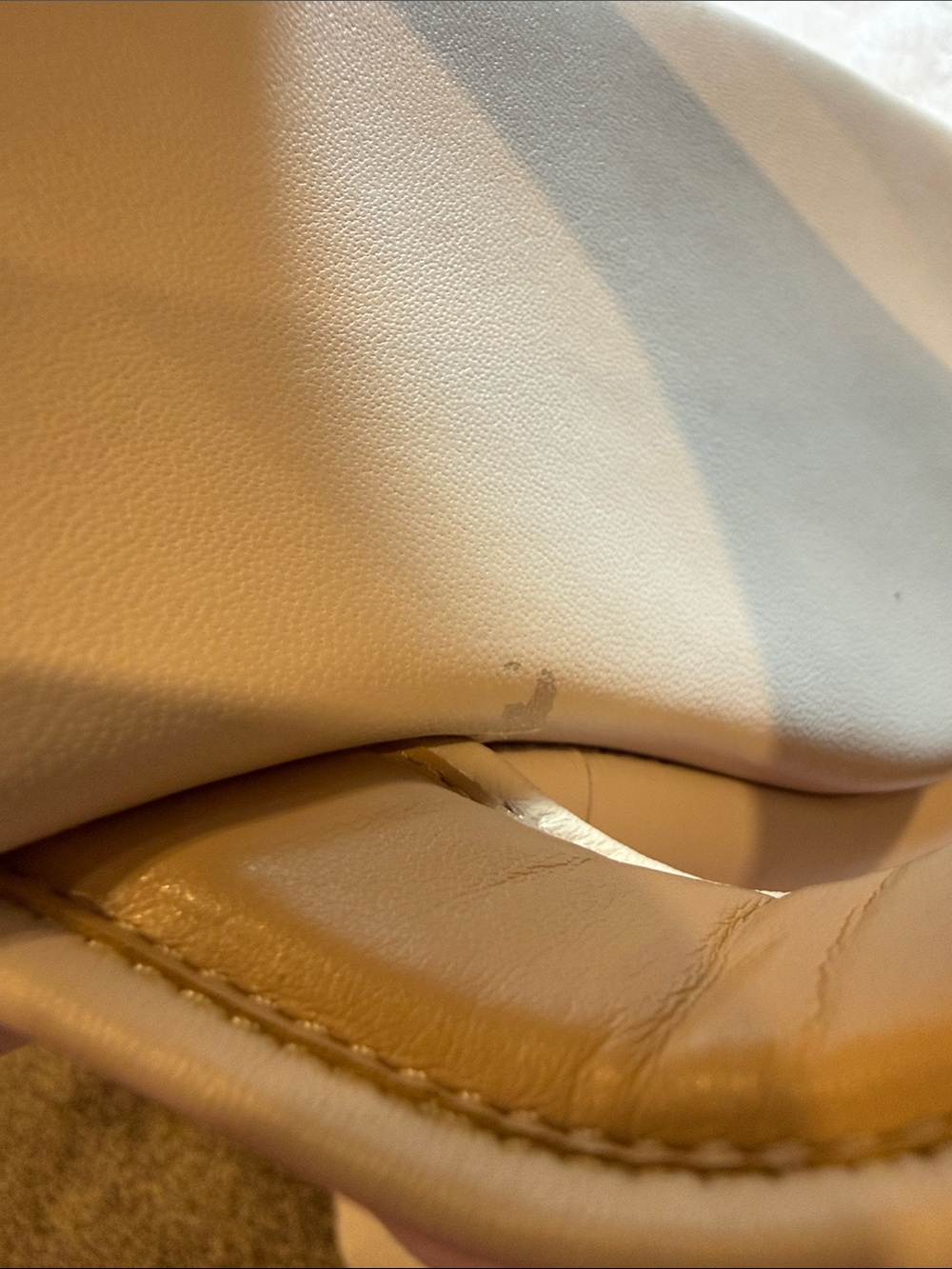 Coach Cream Platform Thong Sandals with Gold 'C' Accent - Picture 9 of 9